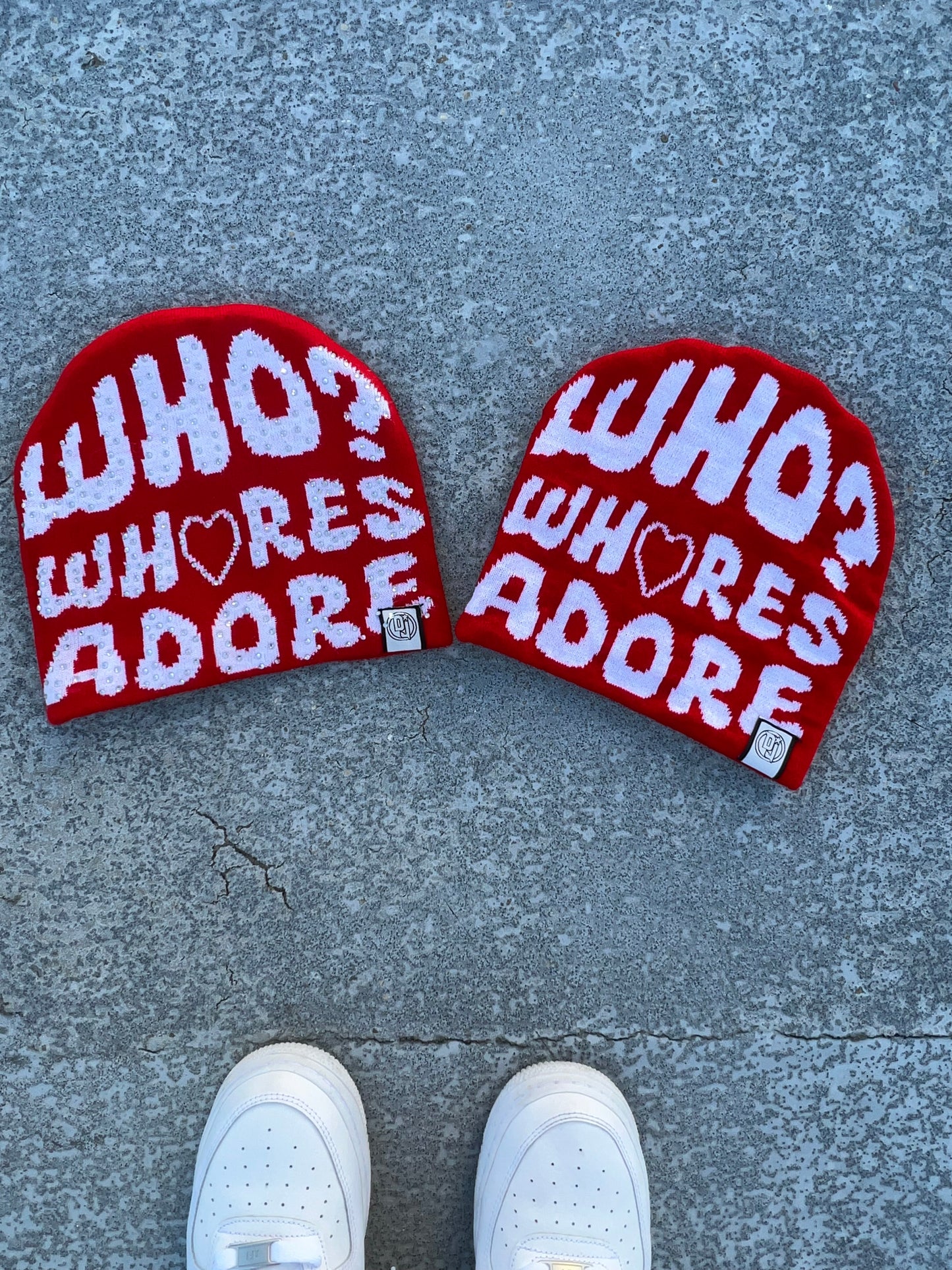 Red “WWA” Beanie