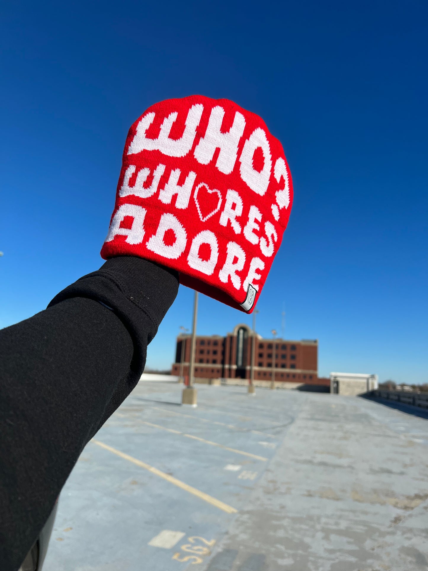 Red “WWA” Beanie